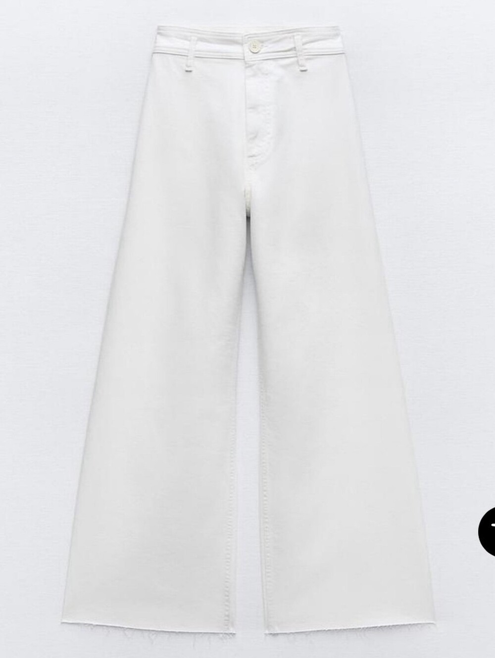 Zara Wide-Leg High-Rise Women’s Jeans in White Size 4